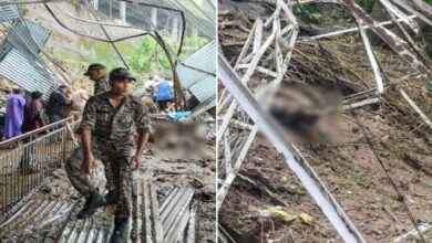 Photo of जम्मू-कश्मीर:  वैष्णो देवी यात्रा मार्ग पर अर्धकुंवारी के पास भूस्खलन, यात्रा स्थगित